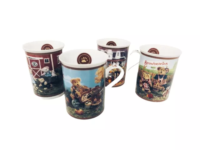 Vintage BOYD’S BEAR COLLECTOR MUGS The Danbury Mint Set of 4