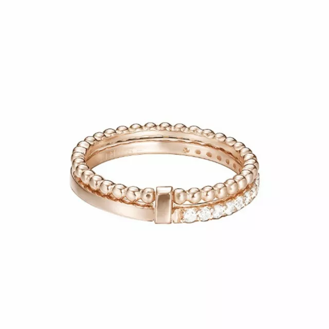 Esprit Damen Ring Silber Rosé Zirkonia ESRG92786C1