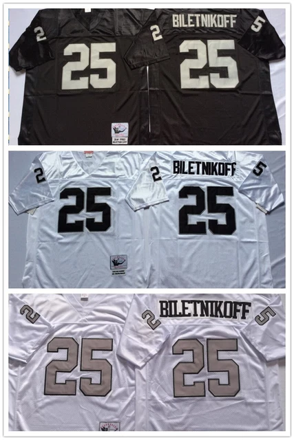 Vintage Fred Biletnikoff #25 Oakland Raiders Throwback Stitched Jersey