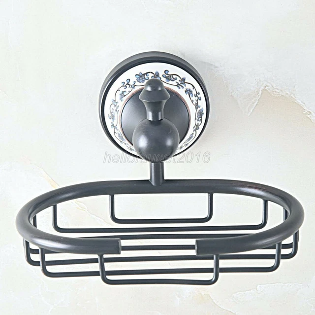Oil Rubbed Bronze Base Bathroom Wall Mounted Ceramic Soap Dish Holder Lba757