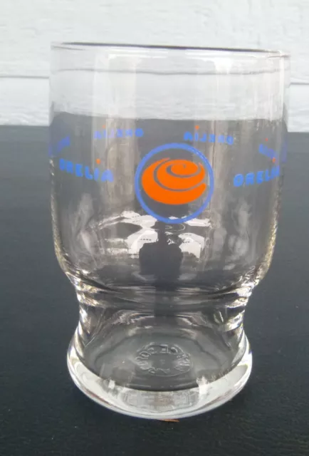 vintage Orelia orange soda glass 3 3/4"