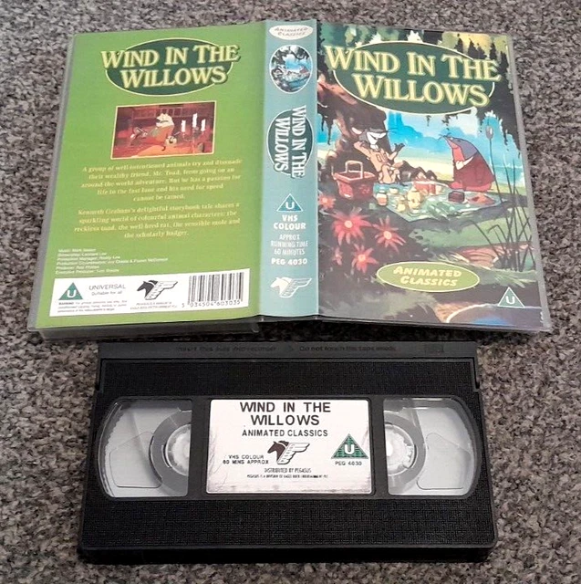 WIND IN THE Willows Animated Classics Kenneth Graham Pal Vhs Video Kids ...