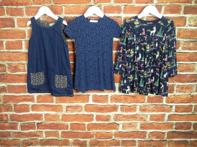 Girls Bundle Age 3-4 Years M&S Next Dress Set Denim Leopard Christmas Kids 104Cm