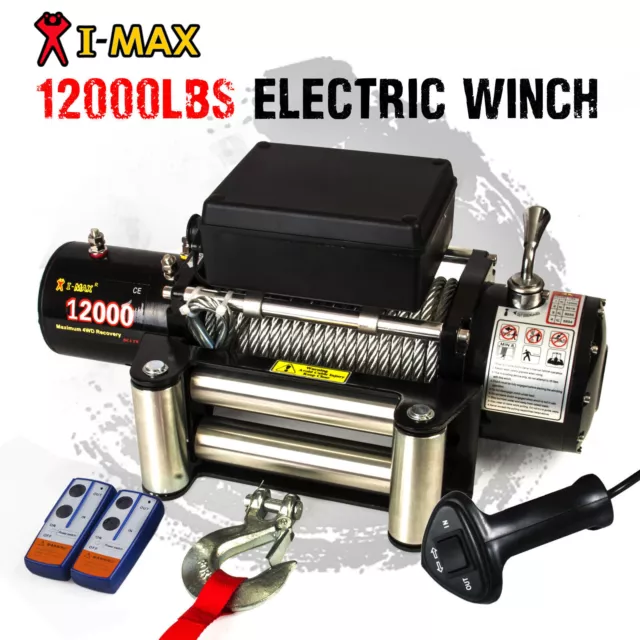 12V Wireless Steel Cable 12000LBS, 5454KGS Electric Winch ATV 4WD 4x4 Boat Truck