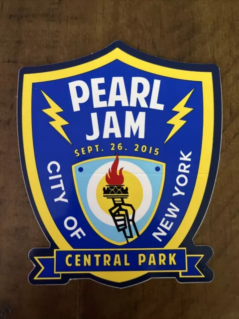 PEARL JAM - New York City 2015 Central Park STICKER  global citizen festival nyc