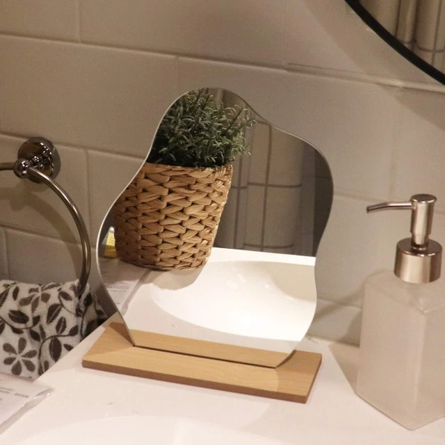 Acrylic Irregular Vanity Mirror Frameless Decorative Mirror  Bedroom