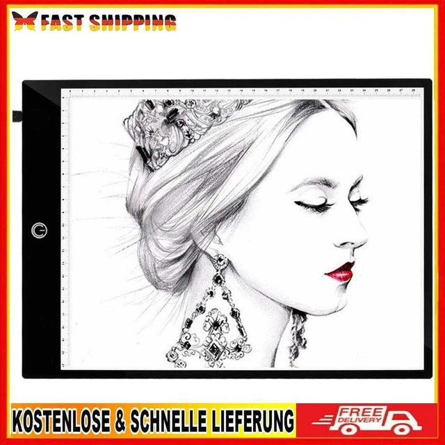 YouN A4 Digital Dibujo Tableta Gráfica Tenuación LED Tracing Copy Board Pad (C)