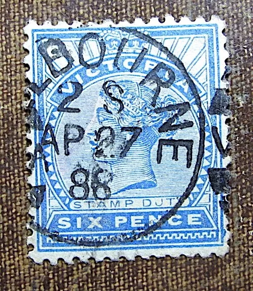 VICTORIA 1888 6d. Blue QV.