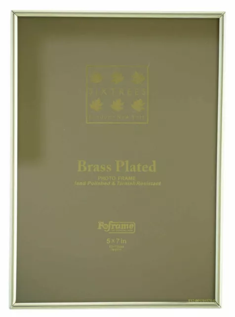 Sixtrees Hartford 1-400-57  Brass Plated 7x5 inch Photo Frame 3