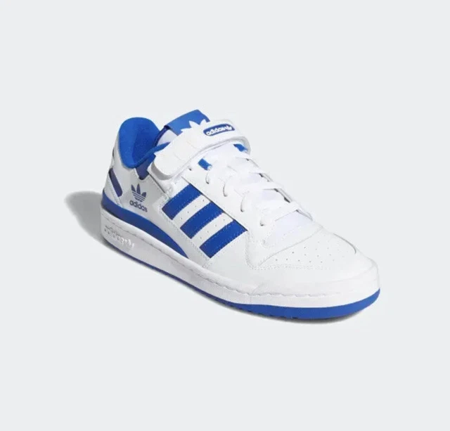 Adidas FORUM LOW SHOE Cloud White & Royal Blue Size 14