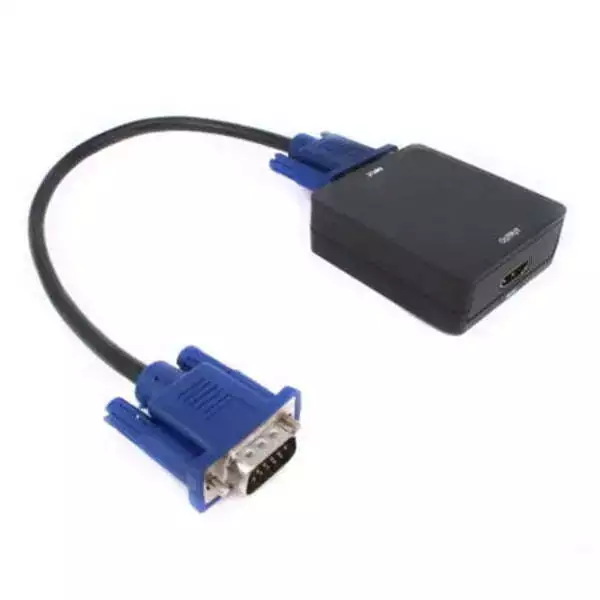 FullHD VGA to HDMI Video Adapter Cable Converter with Audio HD 1080P with ext...