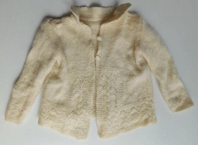 Cappotto carrozzina bambino vintage scintillante maglia casa anni '50 '60 ragazzo bambina SOLO DISPLAY O