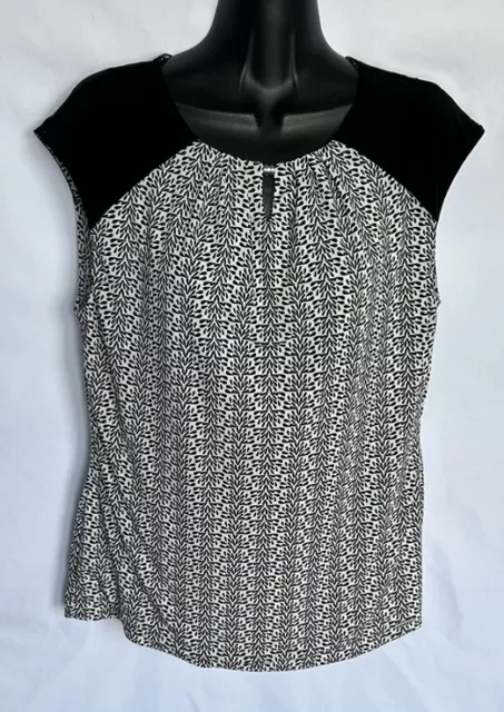 Ivanka Trump Womens Tank Top Blouse Shirt Polyester Blend Cut Out Sz Medium EUC