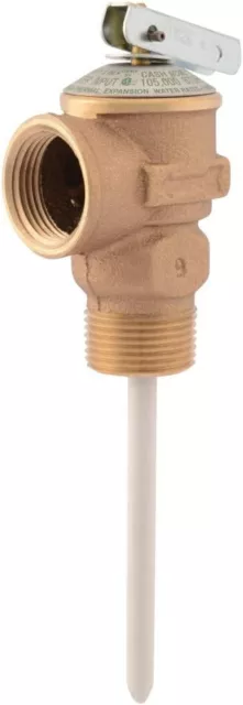 Cash Acme 3/4 Inch NCLX-5 Temperature & Pressure Relief Valve, Push to Connect