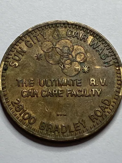 Sun City & Coming Soon in Perris Car Wash Token Menifee California Obsolete #ps1