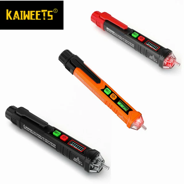 Détecteur de Tension sans Contact, Testeur 12V/48V-1000V, Écran LCD KAIWEETS HT