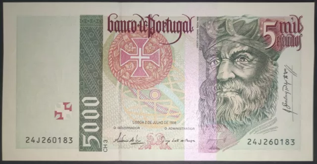 Portugal 5000 escudos 1998 UNC