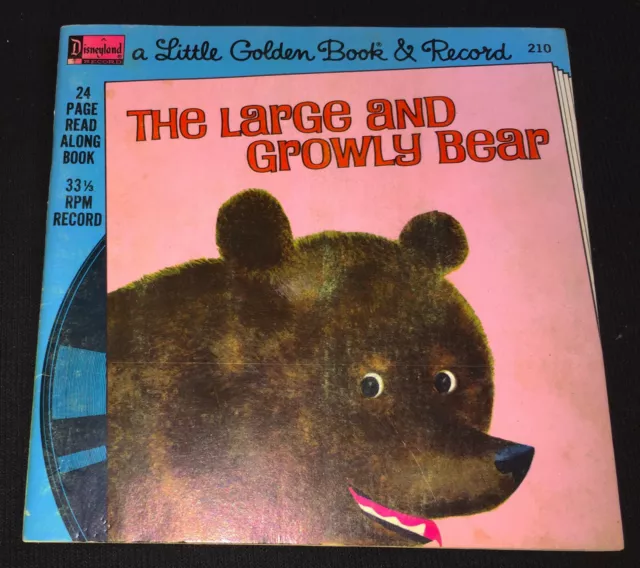 Disneyland Record Little Golden  Book -  The Large & Growly Bear