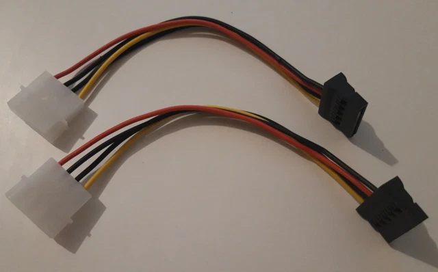 Lot De 50 Câbles SATA Droit Vers Coudé + 50 Adaptateurs Molex Vers SATA - Neuf