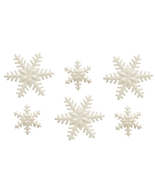 20pcs Fiocchi Di Neve Plastica Bianchi - Decorazioni Natalizie Per Albero - Foto 5