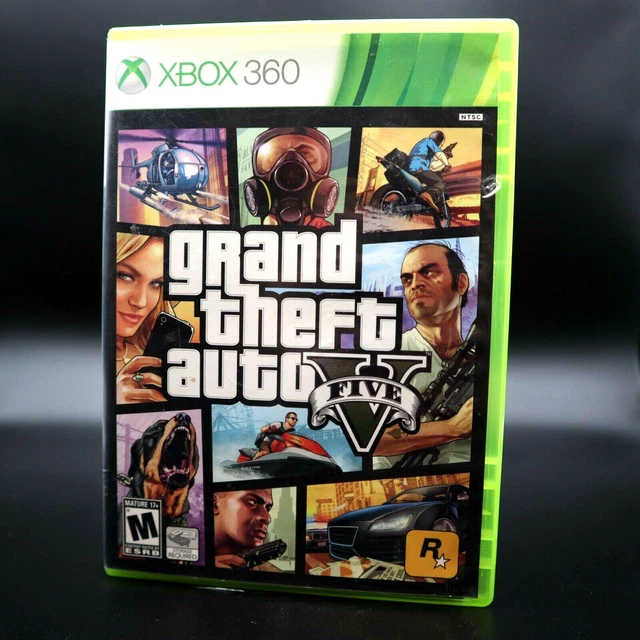 GRAND THEFT AUTO V GTA 5 Microsoft Xbox 360, 2013 complet avec carte et