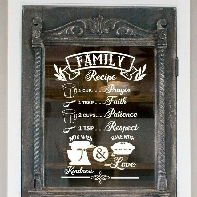 Family Recipe Sticker, Kitchen Decal, Pantry Decal, Baking Decal