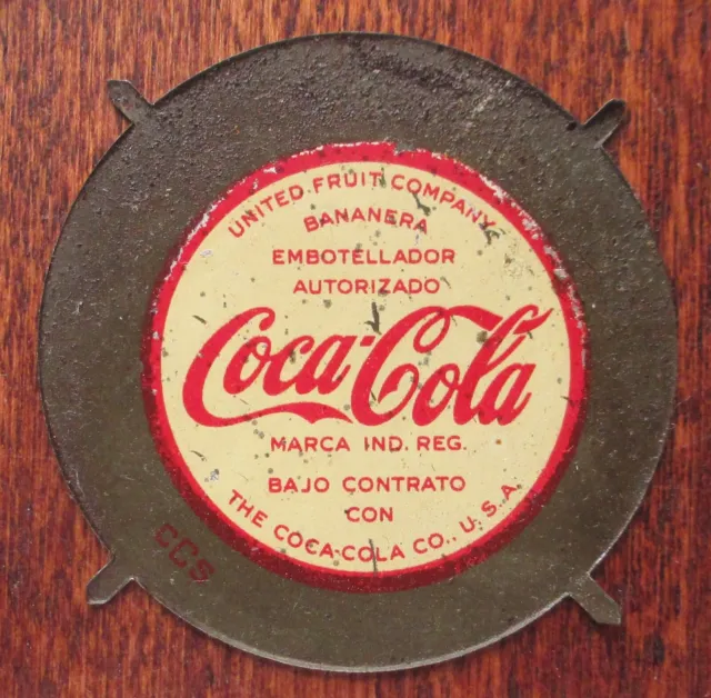 Vintage COCA COLA Cork Bottle Cap Slug, United Fruit Co (Chiquita)