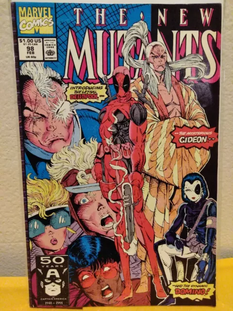 New Mutants 98,1991 (First Appearance DeadPool, Gideon, Fake Copycat) 9.6 NM
