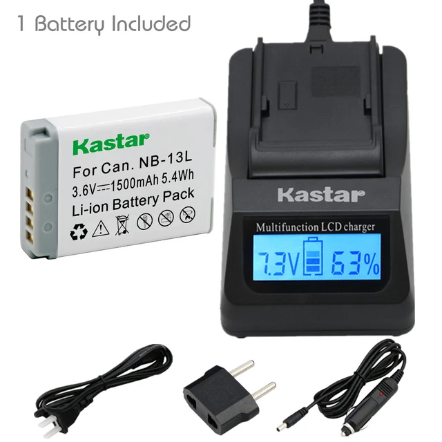 Kastar AC Charger For Canon NB-8L Battery & CB-2LA/CB-2LAE Charger – 1200mAh Li-Ion Replacement
