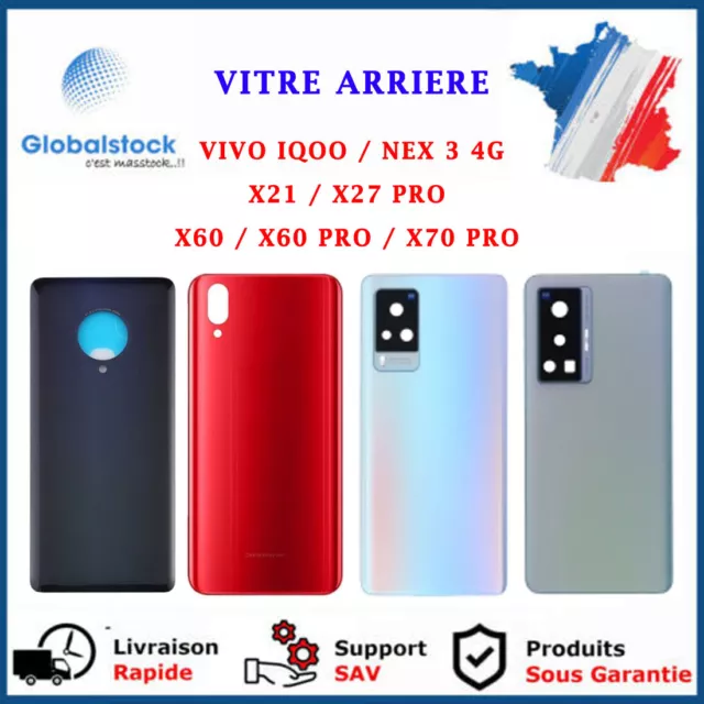 Vitre Arriere Pour Vivo Iqoo/Nex 3 4G/X21/X27 Pro/X60/X60 Pro/X70Pro/Y21+Adhesif