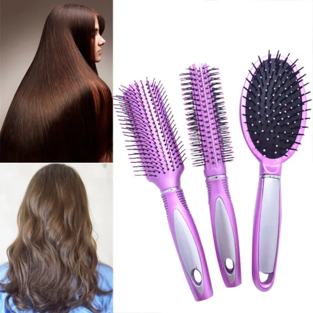 3 Pcs Hair Combs Airbag Massage Detangling Brush Thick Wet Curls Hairbrush