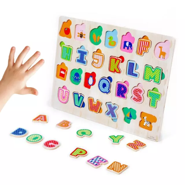 Alphabet-Holzpuzzle Zum Anfassen, ABC-Puzzle Für Kinder Im Kindergarten