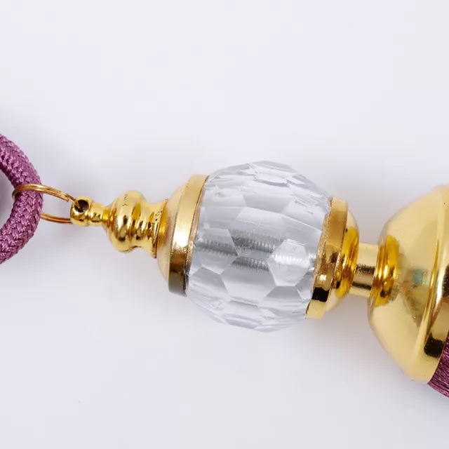 1 Pair Curtain Hold Backs Rope Tassel Tie Backs Crystal Ball Tiebacks Decor 3