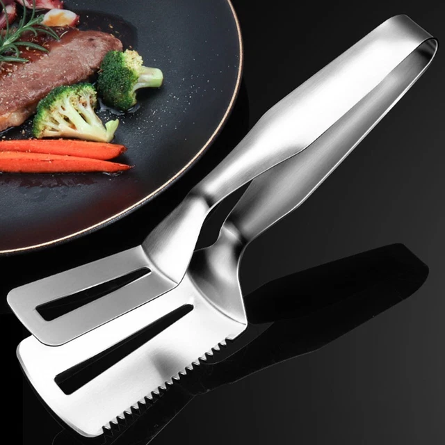 1 pièce pince à steak en acier inoxydable pinces pinces pain viande barbecue o