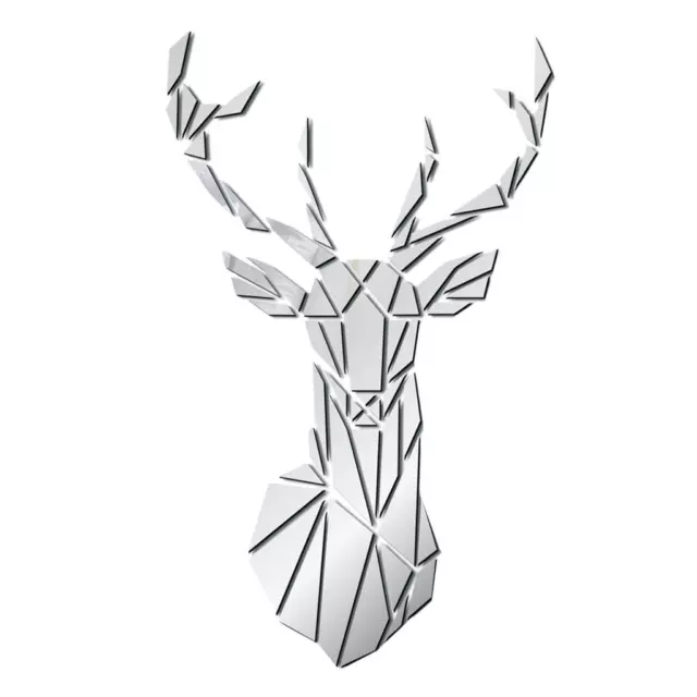 3D Spiegel Deer Art Wandaufkleber Acryl Wandtattoo Home Room Abnehmbare Dekore