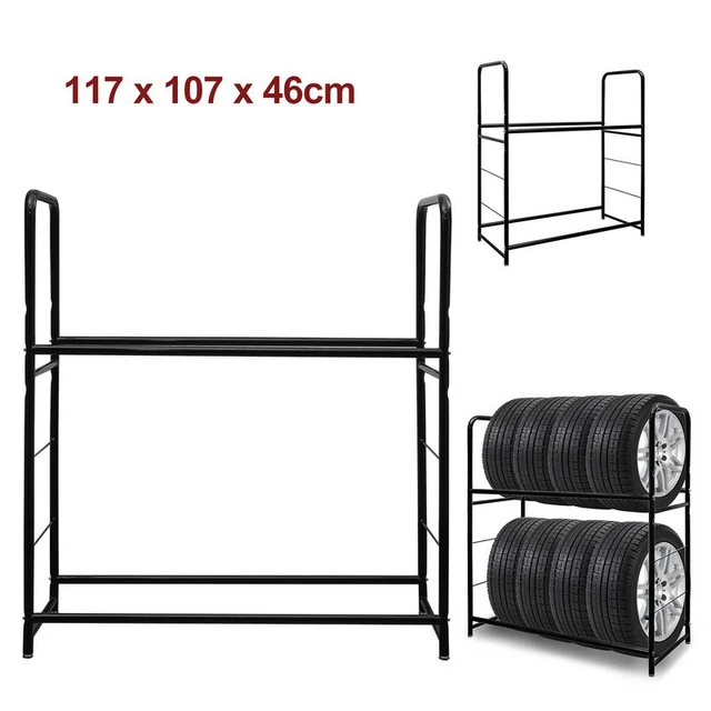 Scaffale pneumatici zincato capacità di carico metallo supporto pneumatici regolabile in altezza scaffale magazzino