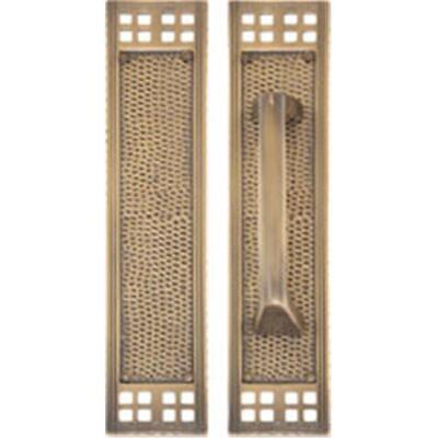 Brass Accents Inc A05-P5350-619 Arts & Crafts Push Plate - Satin Nickel