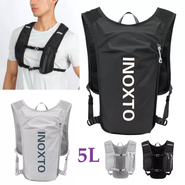 5L Running Cycling Vest Gym Bag Water Rucksack Bag Hiking Hydration Backpack 1pc