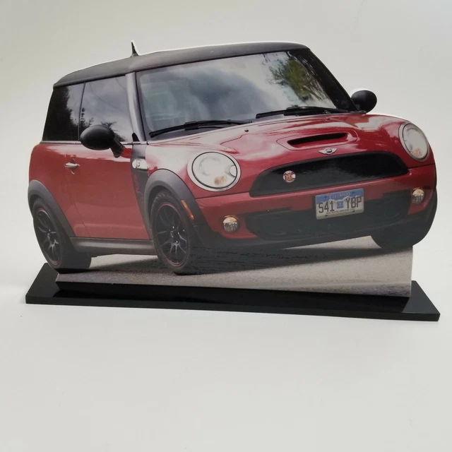 RARE CLASSIC MINI Cooper Rally Run Plaque Desk Sign Photo 