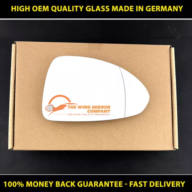 RHS Wide Angle Wing Mirror Glass For Vauxhall Corsa D Fits to reg 2007 To 2015