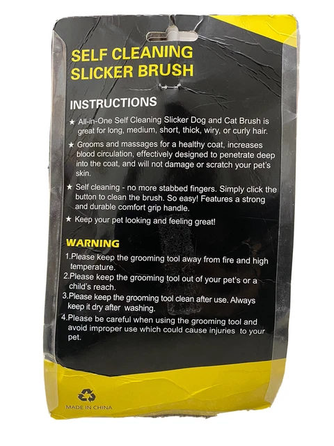 Self Cleaning Slicker Brush Dogs Cat Pets Hair Grooming Remover Shedding Tools 2
