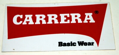 10,2 x 5,5 Adesivo CARRERA   Basic Wear anni '80 misura  cm 