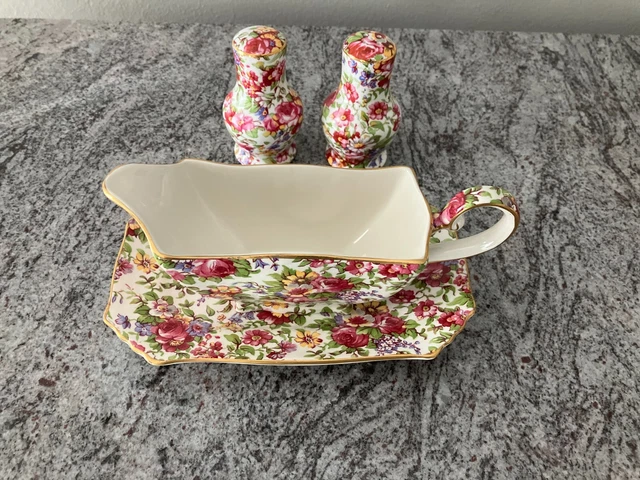 New Royal Winton Grimwades Ltd. England "Summertime" Chintz Serving Pieces Ltd