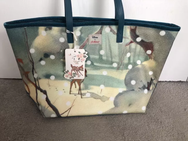 Cath Kidston Disney Bambi Tote Bag Snow Forest Scene Shoulder Bag New with Tags