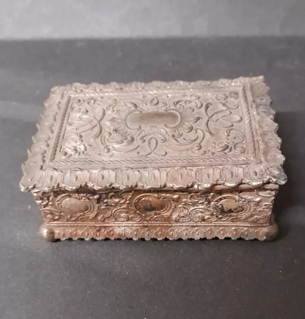 WMF Beautiful Antique Art Nouveau Desktop Jewelry-Trinket Box,Signed W.M.F c1885