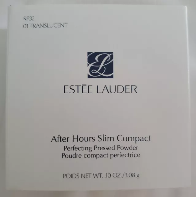 Estee Lauder AFTER HOURS SLIM Perfecting Pressed Powder Compact #01 Translucent 3