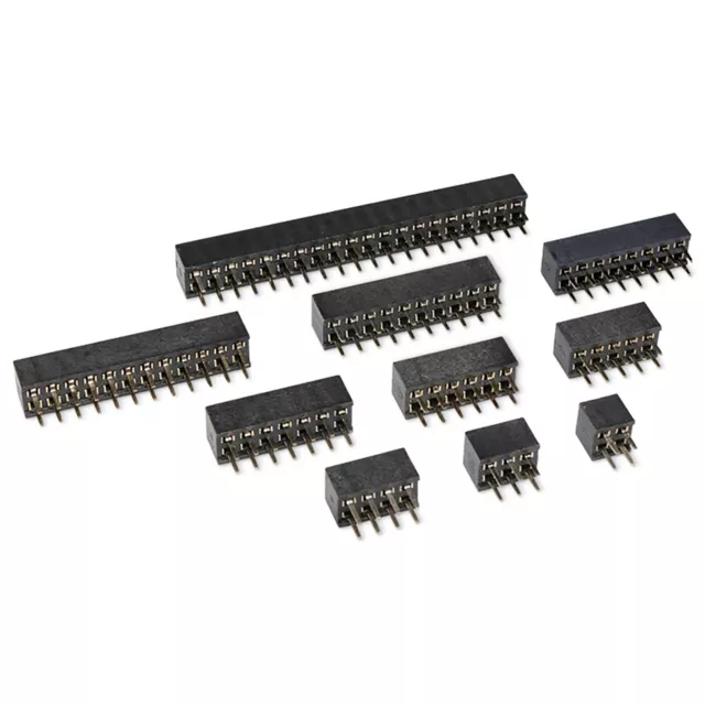 Pitch 2.54mm 2 - 40Pin Female Header Pin Socket Double Row PCB Strip Connector