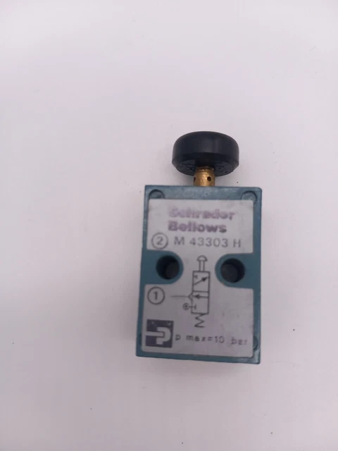 PARKER SCHRADER BELLOWS M-43303-H Pneumatic Solenoid Push Button Valve ...