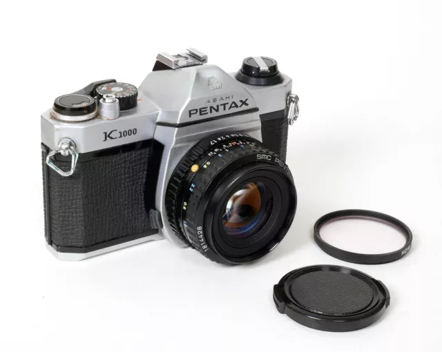 Pentax K1000 with 50mm F1.7 Lens - working well at all speeds.  Nice condition!