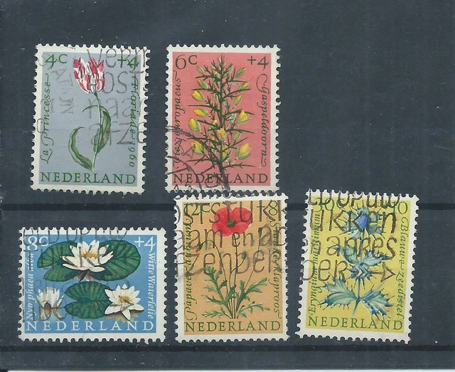 Netherlands stamps  1960 Cultural & Social Relief Fund Flowers used (AA540)